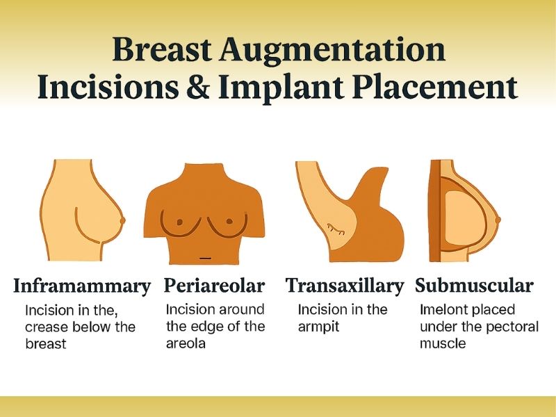 Breast Augmentation Incisions and Implant Placement